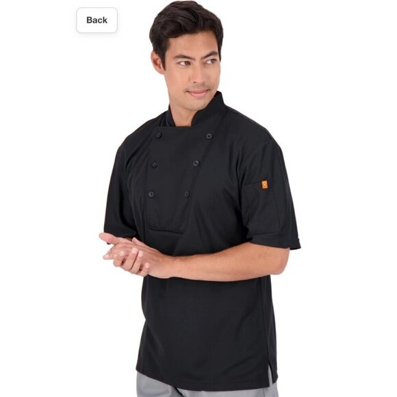 NWT Happy Chef Mens Bundle Of Four Black Chef Tops - 4XL - Picture 1 of 11